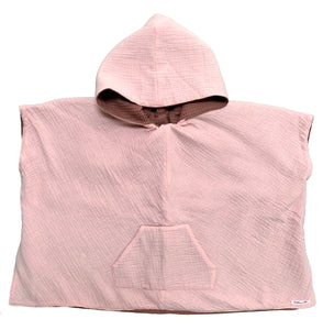 Accappatoio A Poncho Con Cappuccio Per Cambio Pannolino E Doccia – 100% Cotone – 130x74 Cm – Colore Caffè – Taglia Unica Adulta